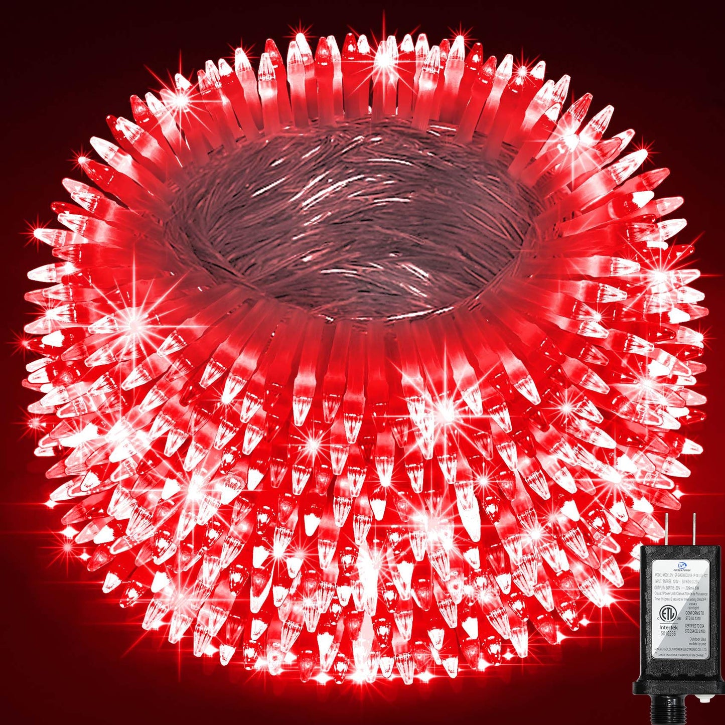 Quhuatu 750 Led Chrstmas Lights  240Ft Outdoor Christmas String Lights With 12 Modes  Red Led String Lights With Timer Dimmable Waterproof For Tree Fence Garden Xmas Wedding Party Decor Red