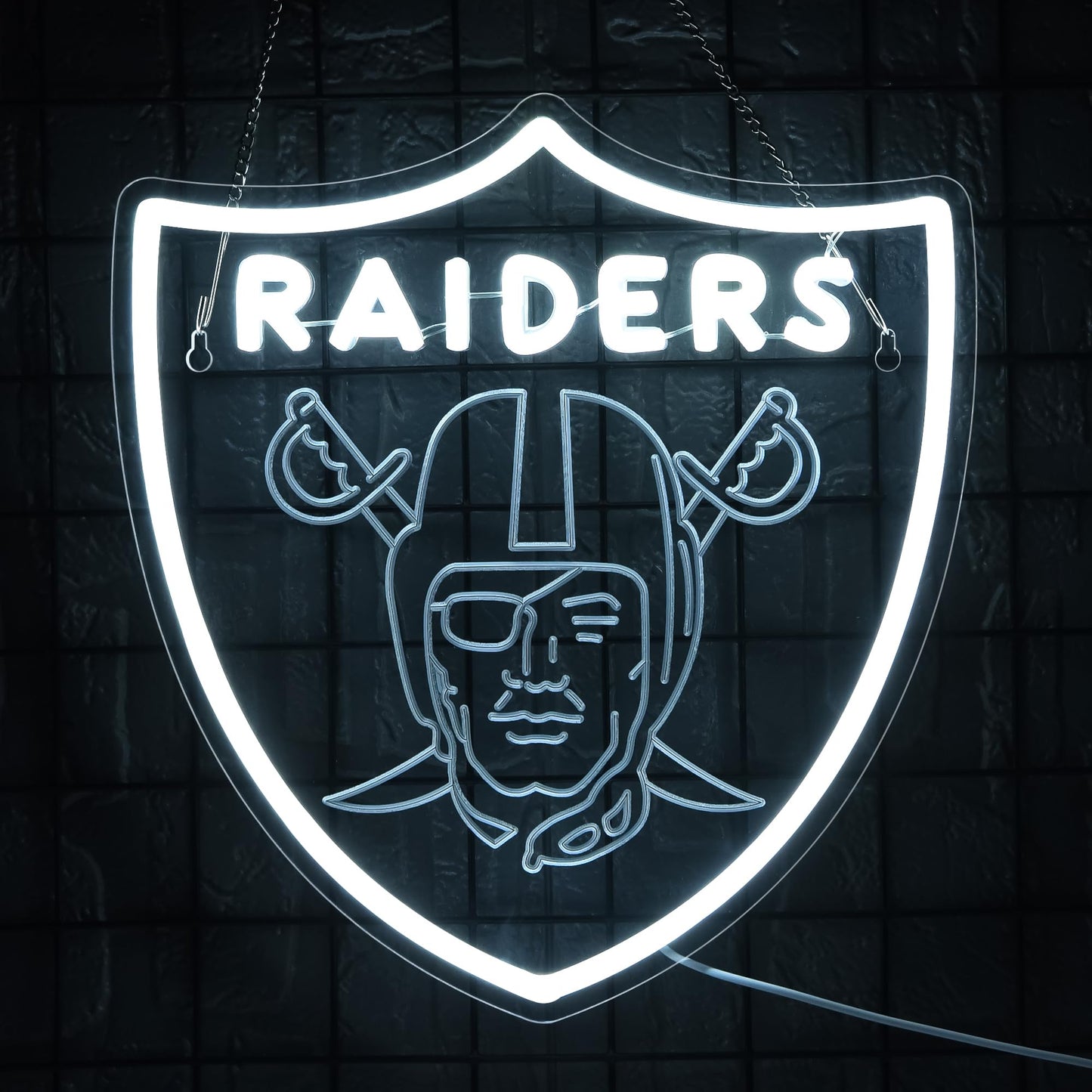 Football Neon Sign for Wall Decor Raidr Football Team Logo Neon Light Sports LED Decor Football Neon Sign for Man Cave,Boys Bed