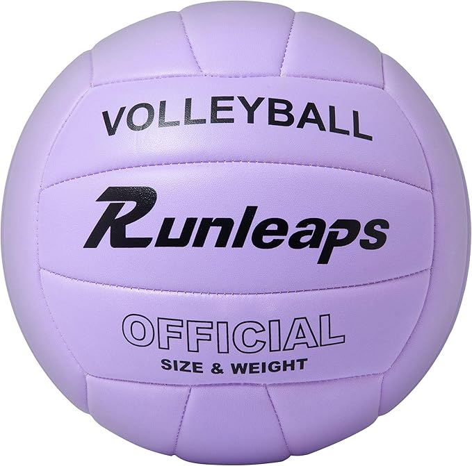 Runleaps Volleyball, Waterproof Indoor Outdoor Volleyball for Beach Game Gym Training (Official Size 5)
