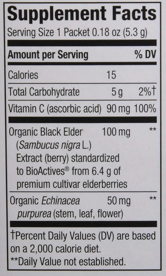 Nature's Way Nature's Way Sambucus Soothing Elderberry Hot Drink Mix, with Vitamin C & Echinacea, 10 Count, Honey Lemon-Berry Flavored, 10 Count (Pack of 12)