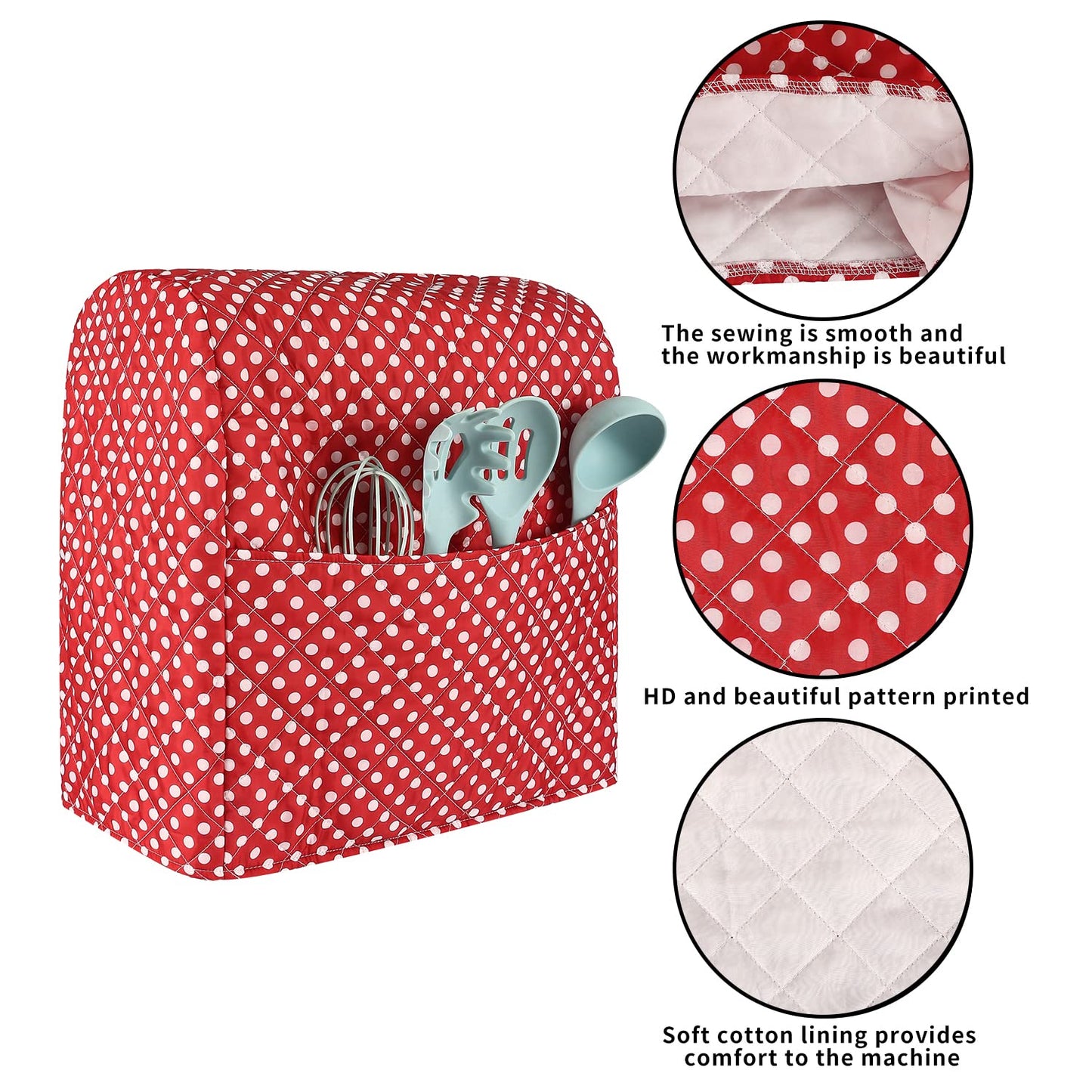 Kitchenaid Mixer Cover - Compatible With 5-8 Quart Mixer, Includes Pockets