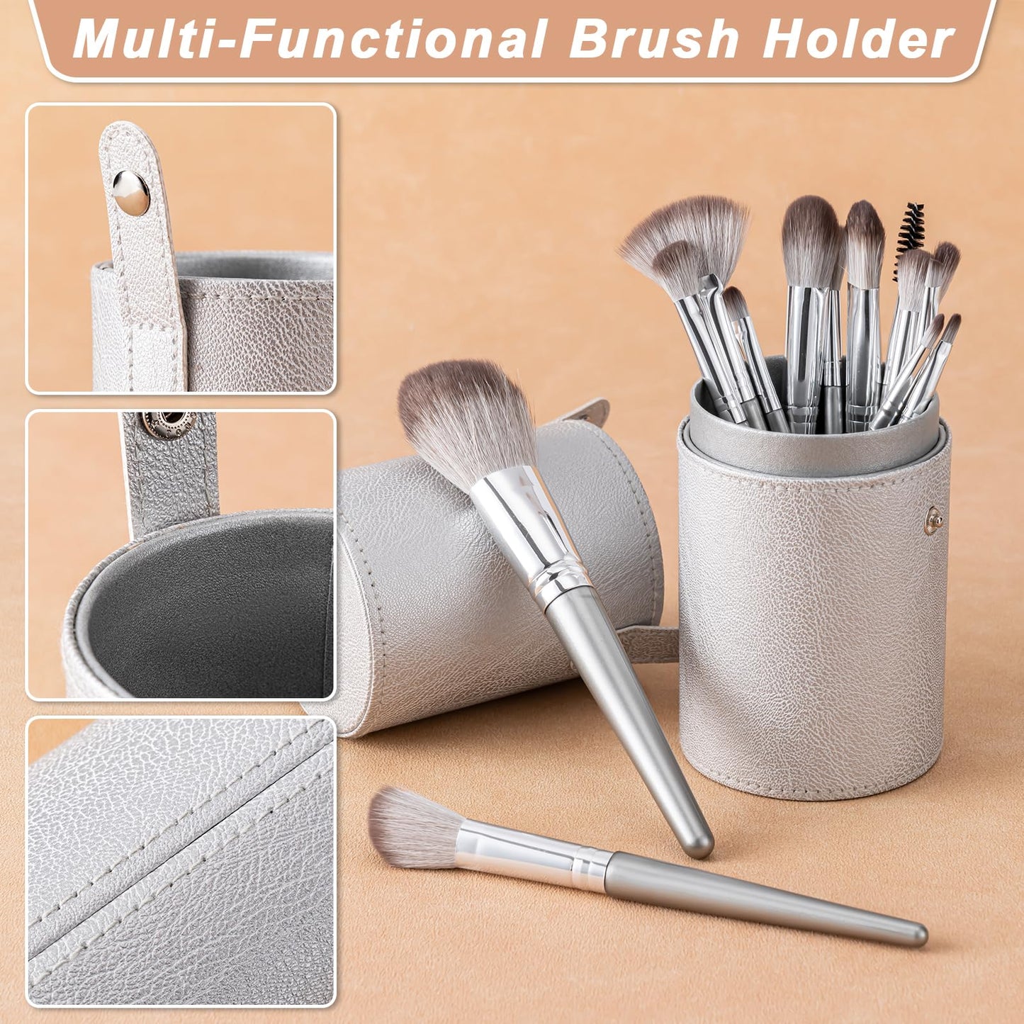 Amrules Makeup Brushes, 14 Pcs Professional Makeup Brush Set, Eye and Face Foundation Brush Set, Eyeshadow Brushes, Cosmetic Bru