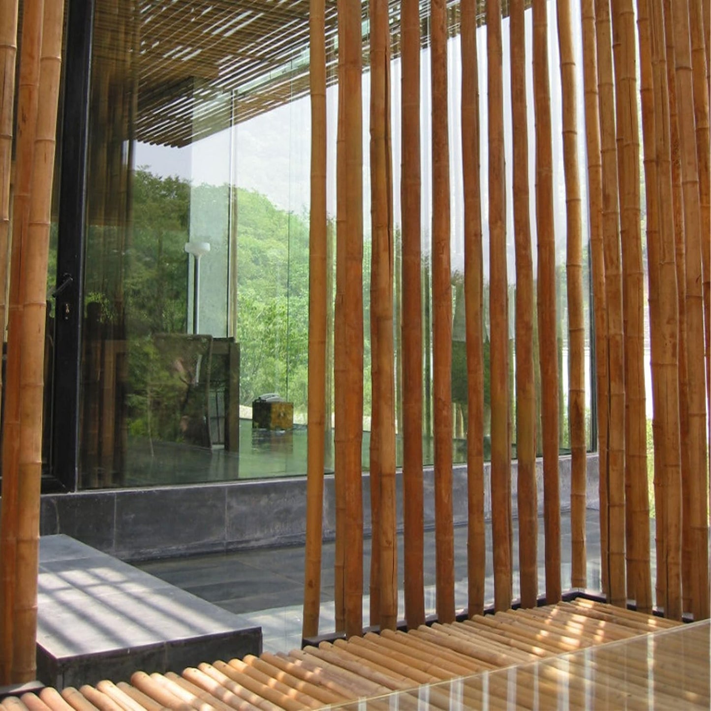 FOREVER BAMBOO 90" L Solid Bamboo Poles for Structural Design and Weight-Bearing Support (6-Pack)