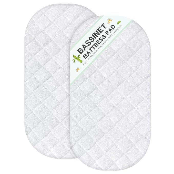 Bassinet Mattress Protector, Fits 14" x 30" UPPAbaby Bassinet & Snoo Smart Sleeper Baby Bassinet, Ultra Soft Waterproof and Breathable, Washer & Dryer