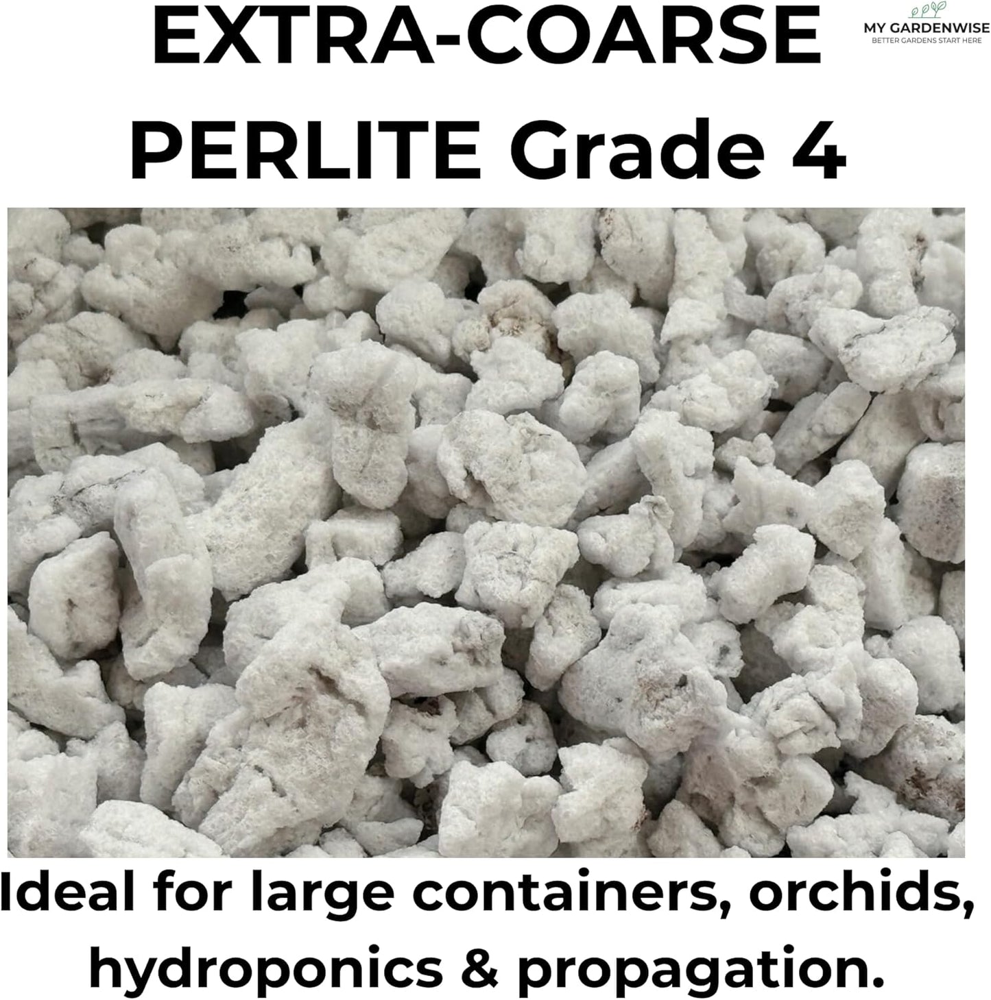Perlite for Plants, Extra Coarse Grade 4 Horticultural Perlite, Organic Perlite for Gardening Indoor & Outdoor, Made in USA (3 quarts)