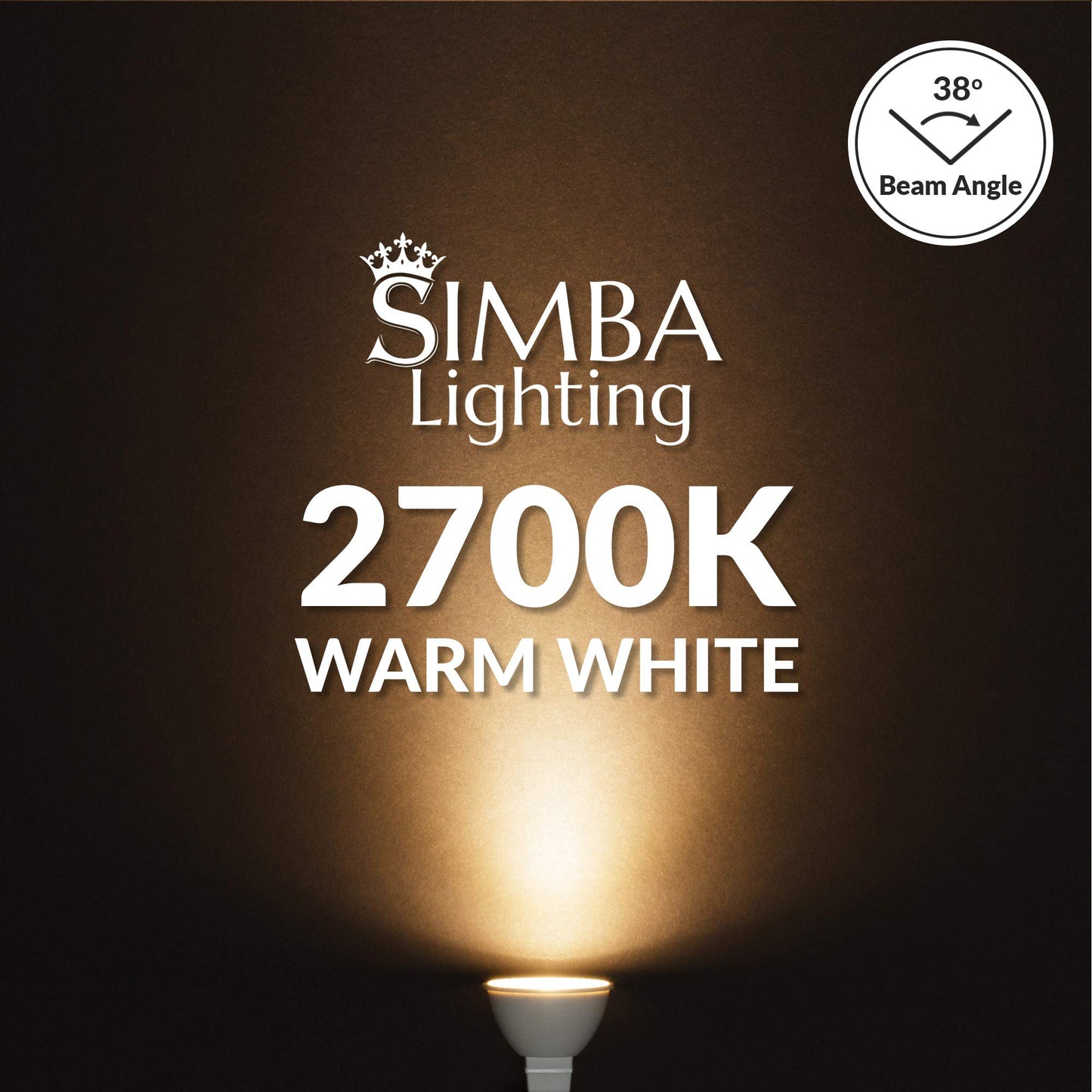 Simba Lighting Led Mr16 5W 12V Light Bulb (10 Pack) 35W To 50W Halogen Spotlight Replacement For Landscape  Accent  Track Lights  Desk Lamps  Fwm Exn  Gu5.3 Bipin Base  2700K Warm White  Not Dimmable