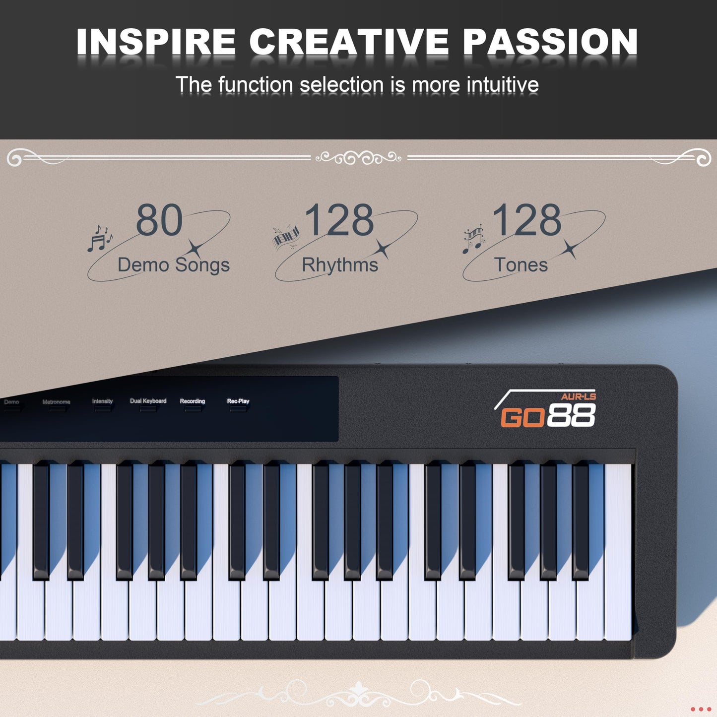 Aklot Portable Weighted Keyboard Piano: Beginner Digital Piano With 88-Key Hammer Action, Electric Triple Pedal And Music Stand,