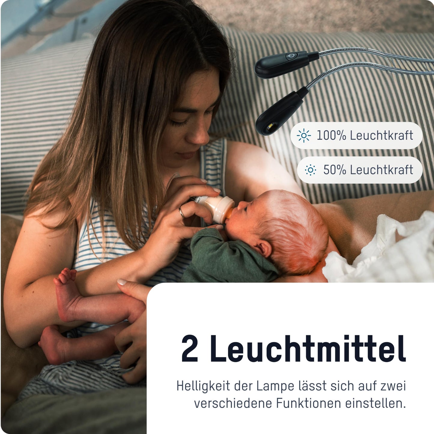 Ansmann TWINFLEX Mini LED Reading Light with Two Flexible Lamp Heads, Model 1600-0119, Includes Batteries