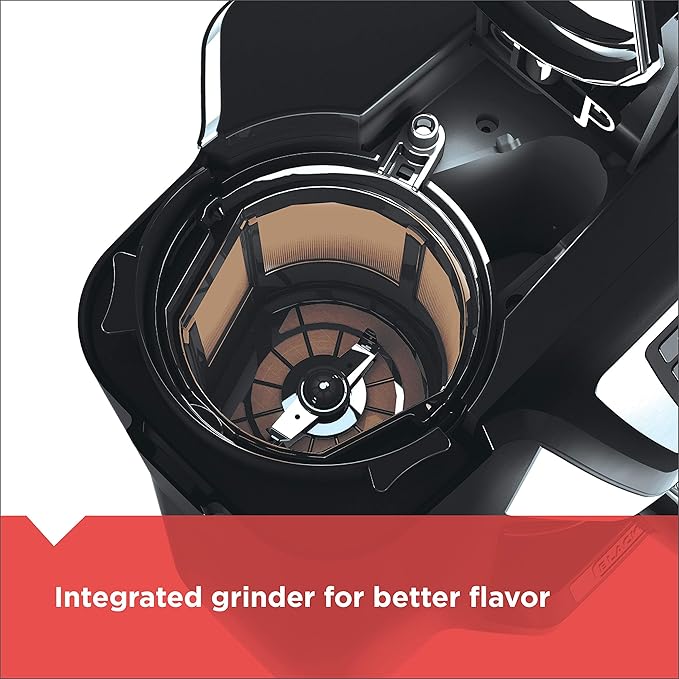 Black and Decker BLACK+DECKER 12-Cup Mill and Brew Coffeemaker, Black, CM5000B