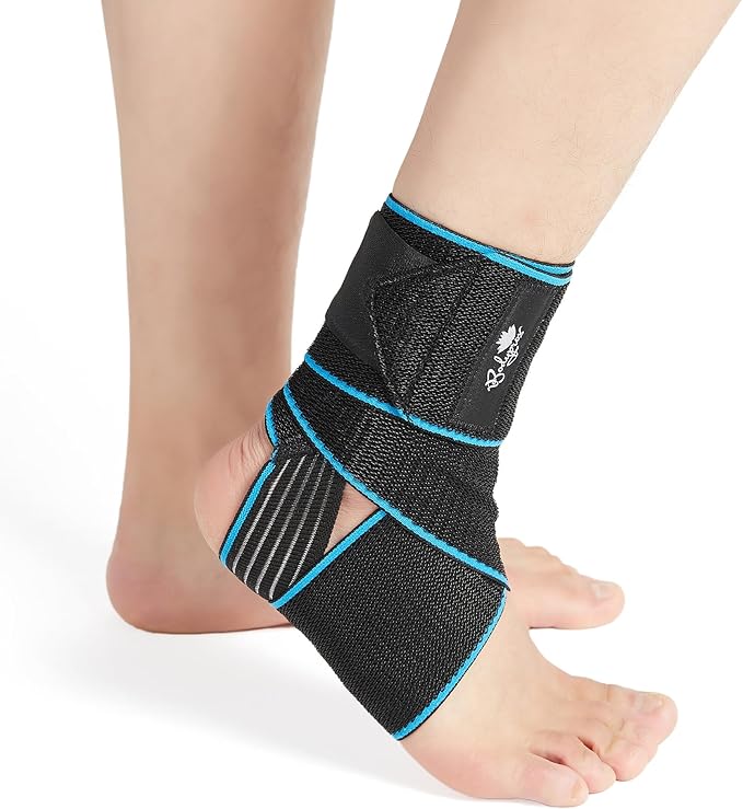 Bodyprox Ankle Support Brace 2 Pack, Adjustable Compression Ankle Braces for Sports Protection, One Size Fits Most for Men...