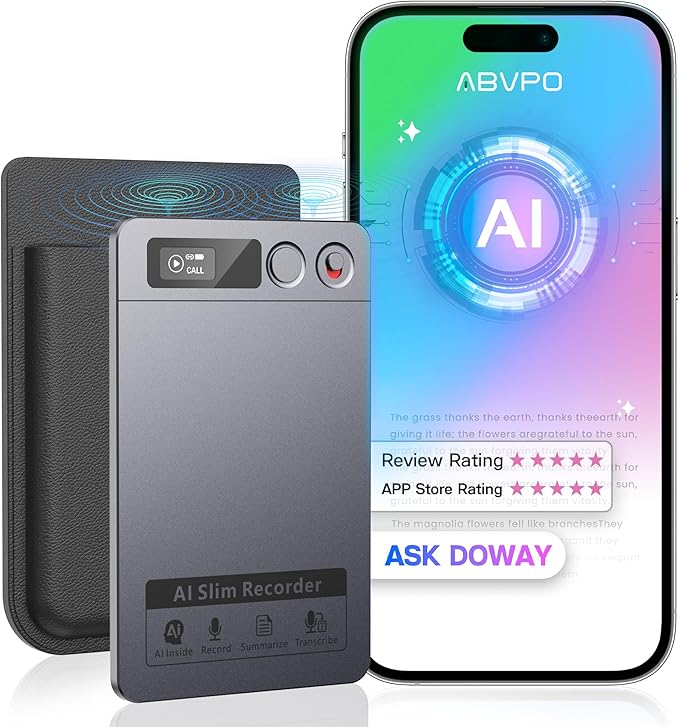 AI Voice Recorder, Note Voice Recorder - Transcribe & Summarize, AI Noise Cancellation Technology, Supports 152 Languages,...