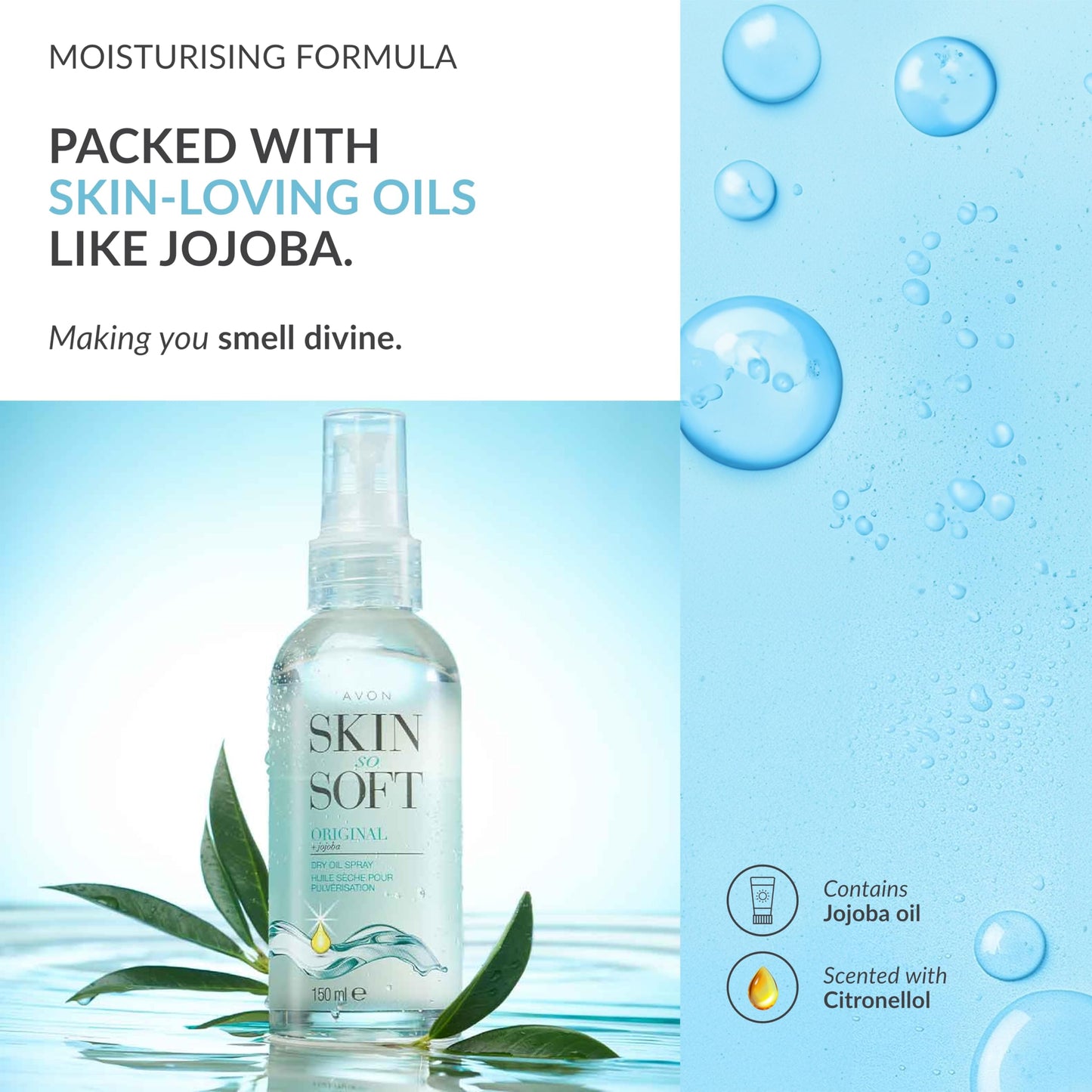 AVON Skin So Soft Original Dry Oil Spray 5 fl.oz (Two Pack)