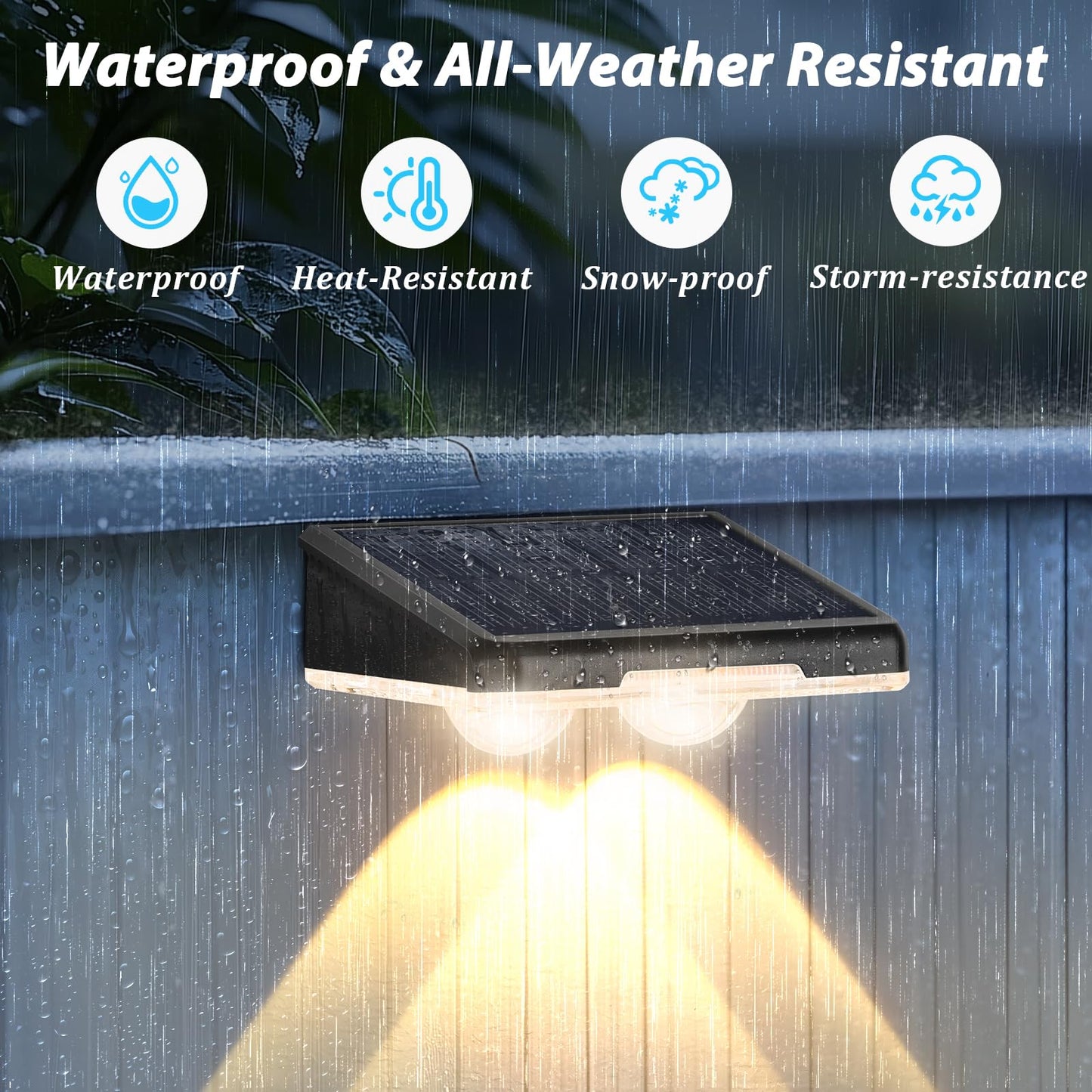 Solar Fence Lights Outdoor 12-Pack  Waterproof Solar Powered Deck Light With Warm White & 6 Rgb Colors & 2 Lighting Modes  Led Solar Step Stairs Light For Deck  Fence  Outside  Patio  Garden  Backyard
