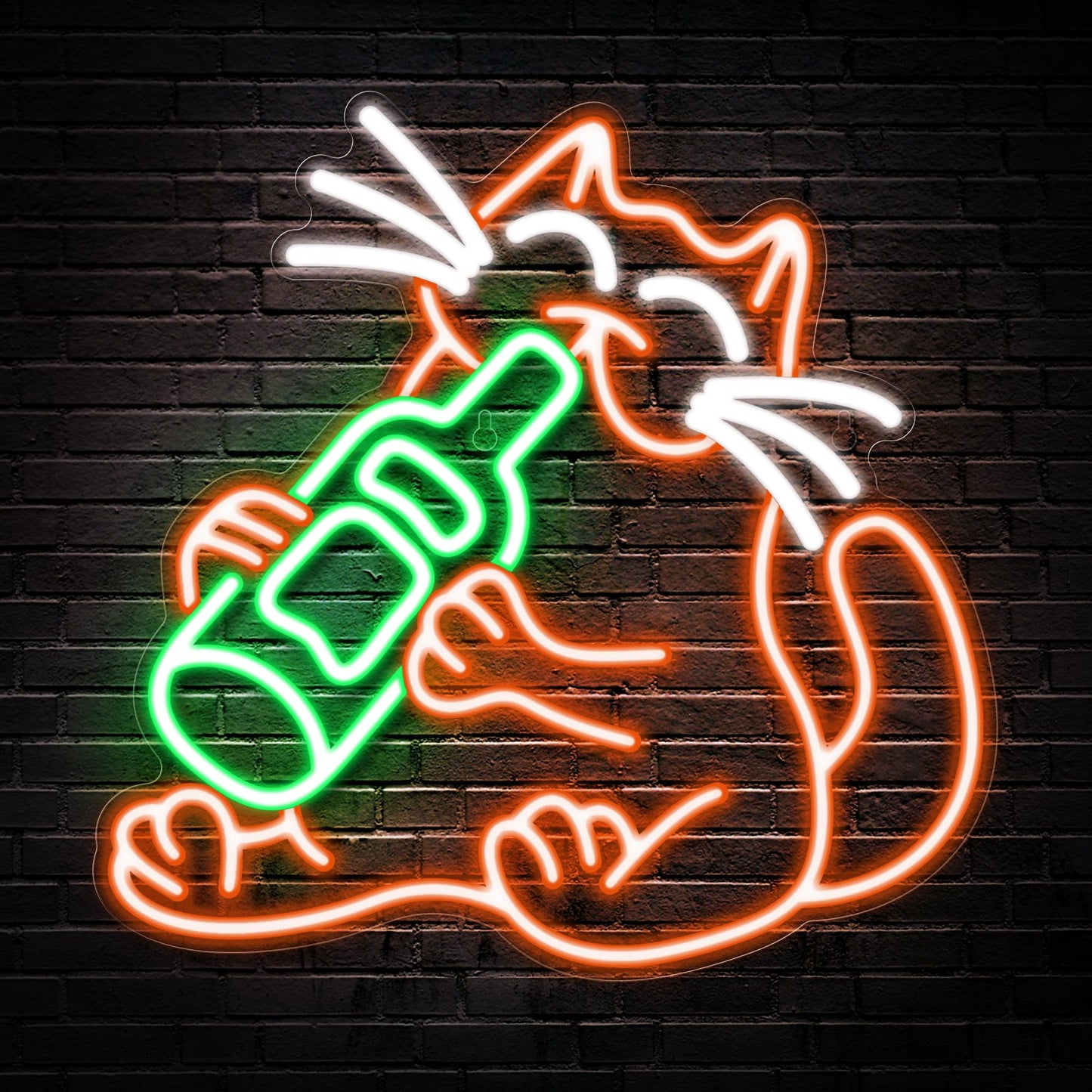 Kavaas Cat malt-inspired Neon Sign  Funny Neon Sign For Home Bar Decor  Man Cave Pub Party - Best Gifts For Husband  Father  Birthday  Christmas