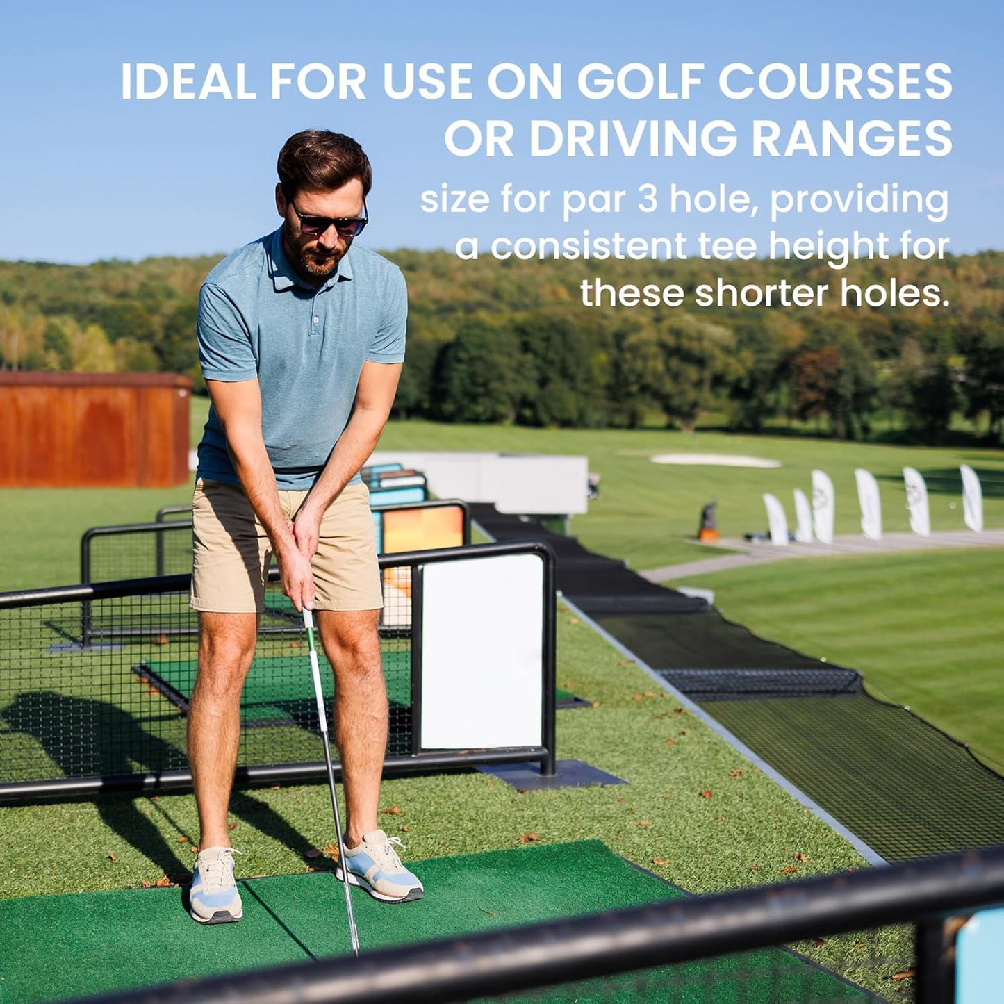 Golf Rubber Tees Driving Range Different Size, Professional Durable Tee Set for Indoor Outdoor Practice Mat…