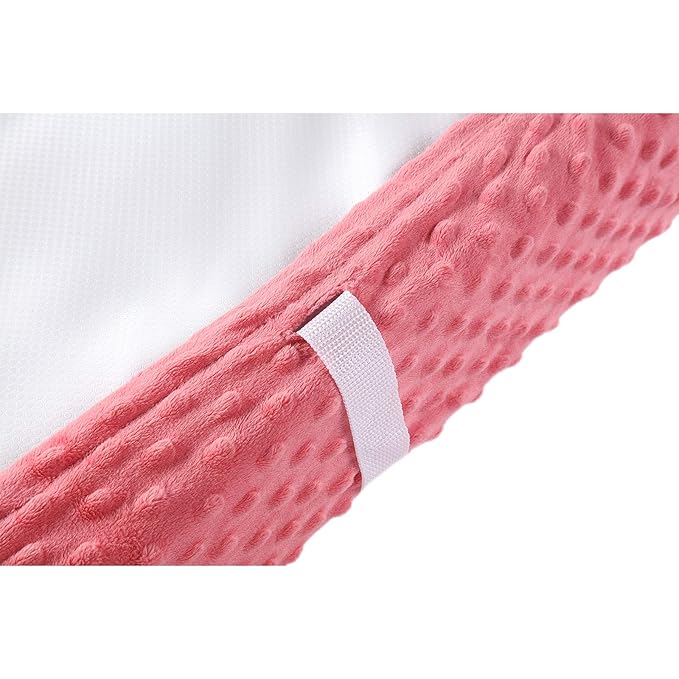 Baby Changing Pad Cover, Super Soft Plush Dot Diaper Changing Table Covers for Baby Girls and Boys, Ultra Comfortable, Safe for Babies, Fit 32"/34'' x 16" Pad (Strawberry Red)