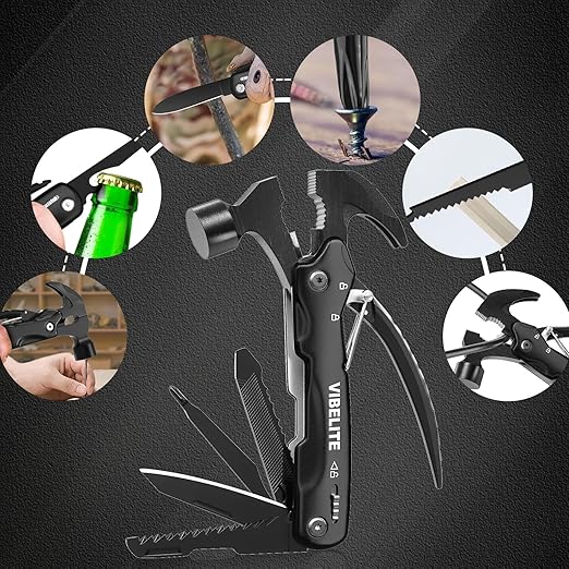 Gifts for Men, 12 in 1 Multitool Hammer for Camping Hunting Hiking,Christmas Gifts for Dad, Husband, Him, Stocking Stuffers for Men Him Husband Boyfriend