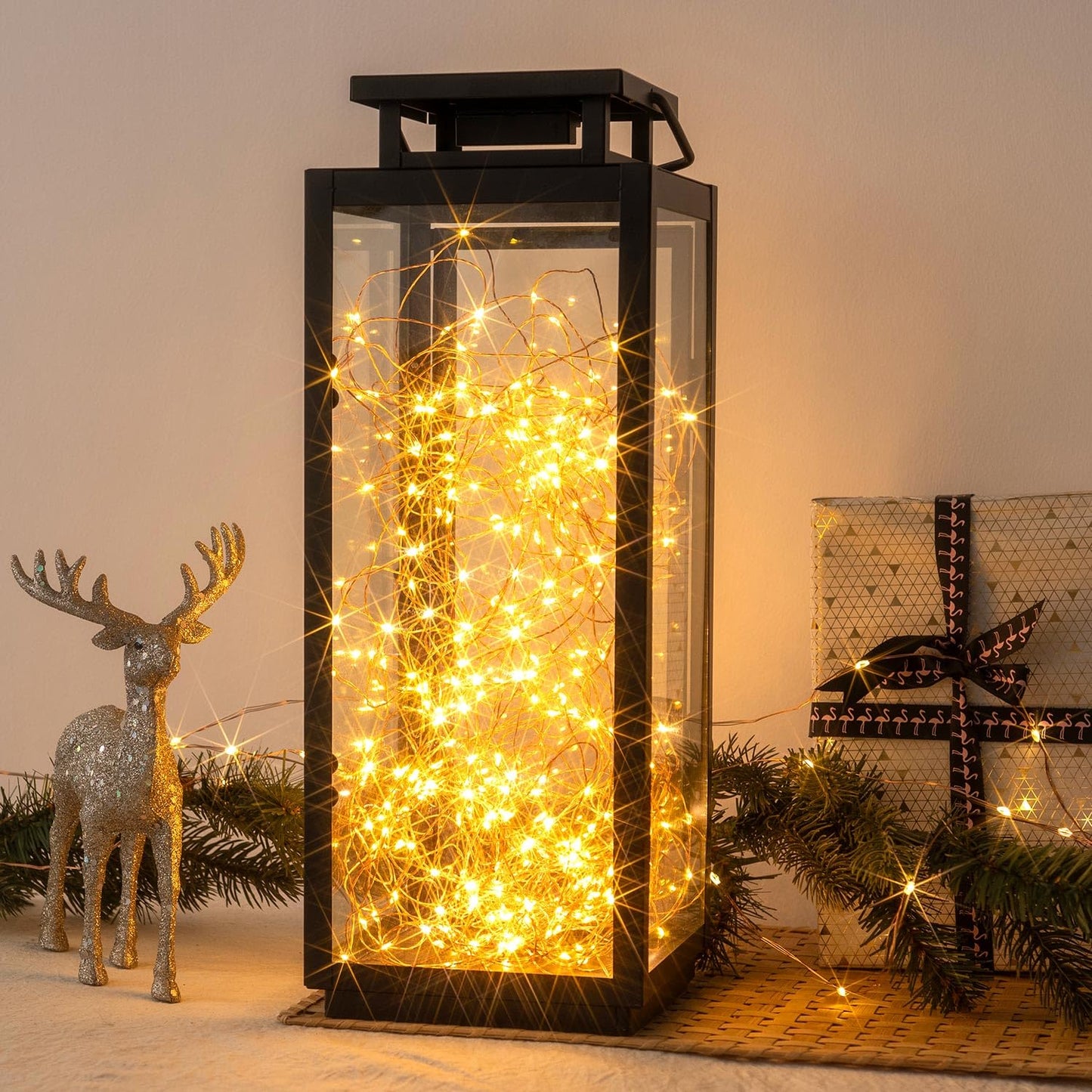Resnice 660Ft Waterproof Copper Wire Fairy Lights, Warm White, 2000 Led With Remote For Garden, Patio, Christmas Decoration