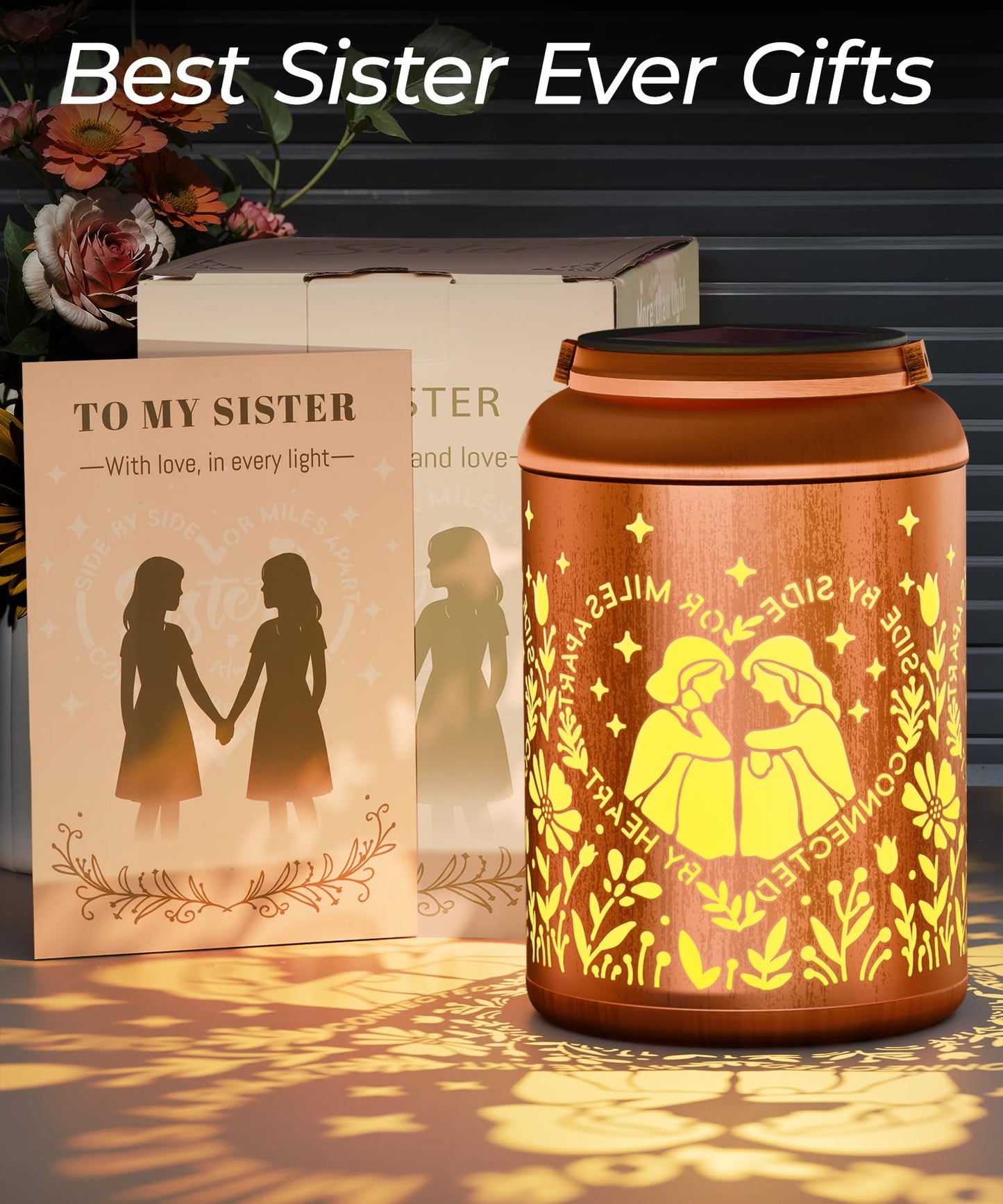Christmas Stocking Stuffers For Women Solar Lanterns Outdoor Waterproof Sister Gifts From Sister Birthday Gifts  Best Friend Gifts For Women Girls Friendship Bestie