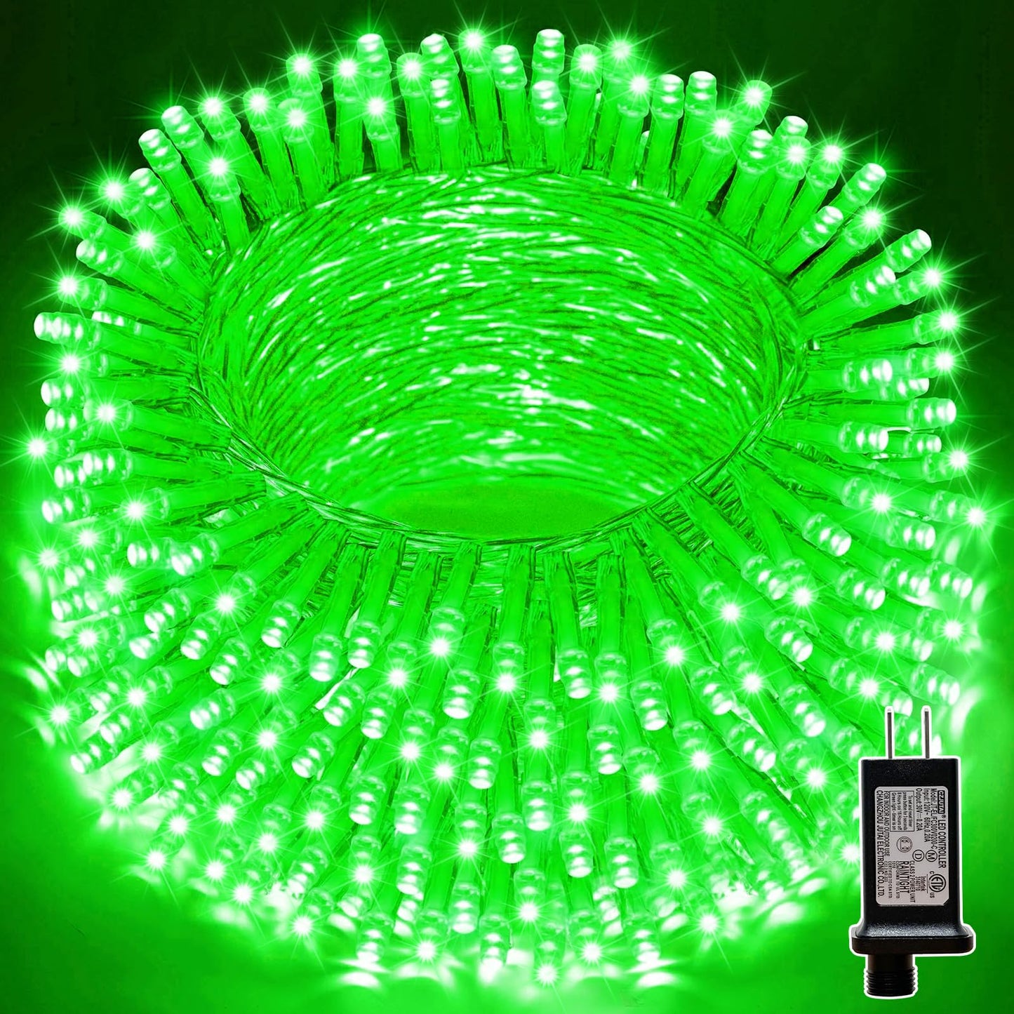 Lamphome 66Ft Christmas Decorative Mini Lights 200 Led Transparent Wire Fairy Starry String Lights Plug In  11 Lighting Modes  For Indoor Outdoor Xmas Tree Wedding Party Decoration (Green)