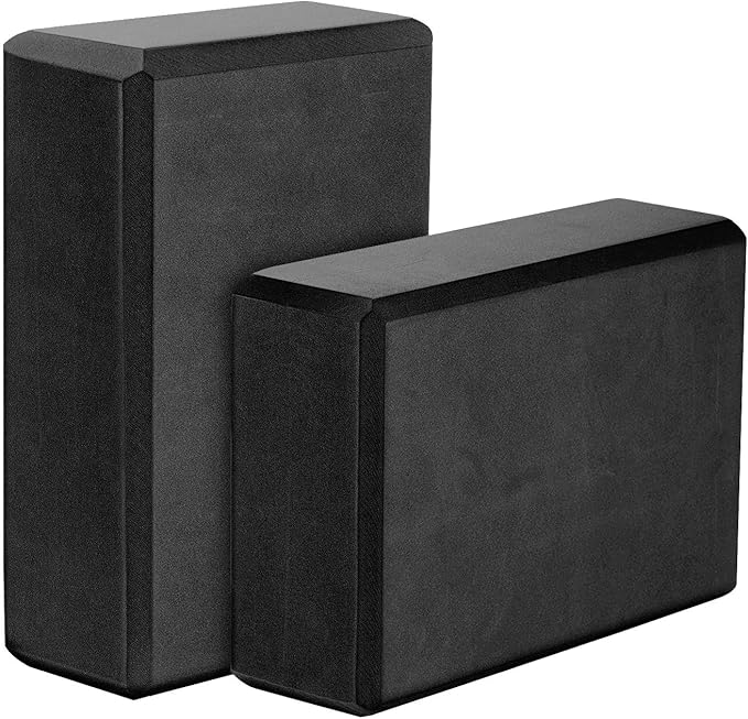 MoKo Thin Yoga Blocks 2 Pack, 9" x 6" x 3" High Density EVA Foam Yoga Block Exercise Bricks, Eco Friendly & Lightweight, I...