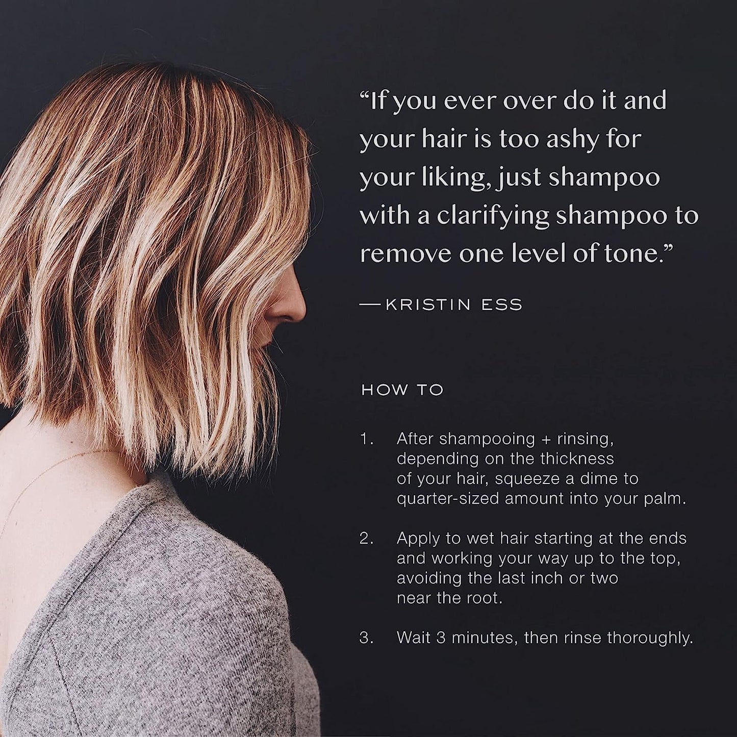 Kristin Ess Hair The One Purple Conditioner, Toning for Blonde Hair, Neutralizes Brass + Yellow Tones, Sulfate and Paraben Free,