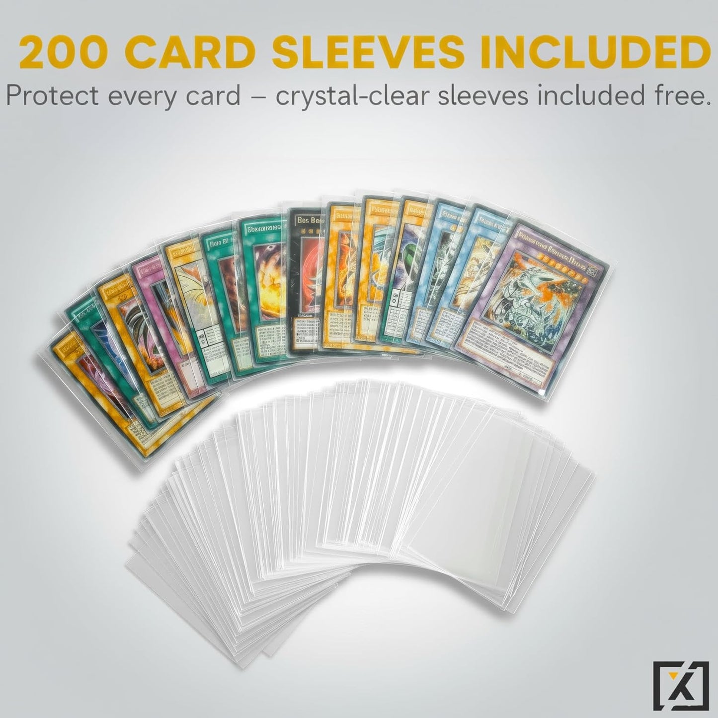 X PRO 1000+ Card Binder - Comes with 200 Card Sleeves | Compatible with TCG, Sports, MTG & More - Ringless Trading Card Binder | 1000 Pockets | TCG Binder