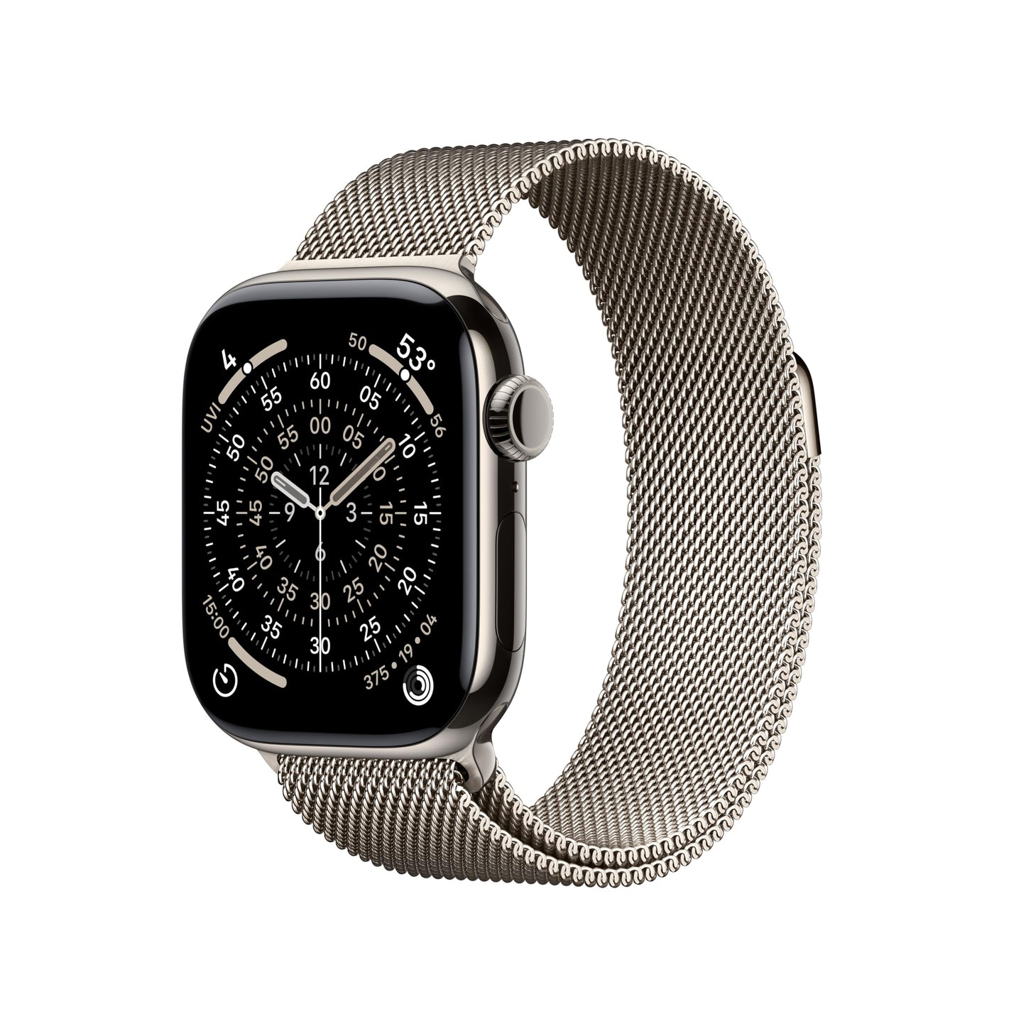 Apple Watch Series 11 [GPS + Cellular 42mm] Smartwatch with Natural Titanium Case with Natural Milanese Loop. Sleep Score, Fitne