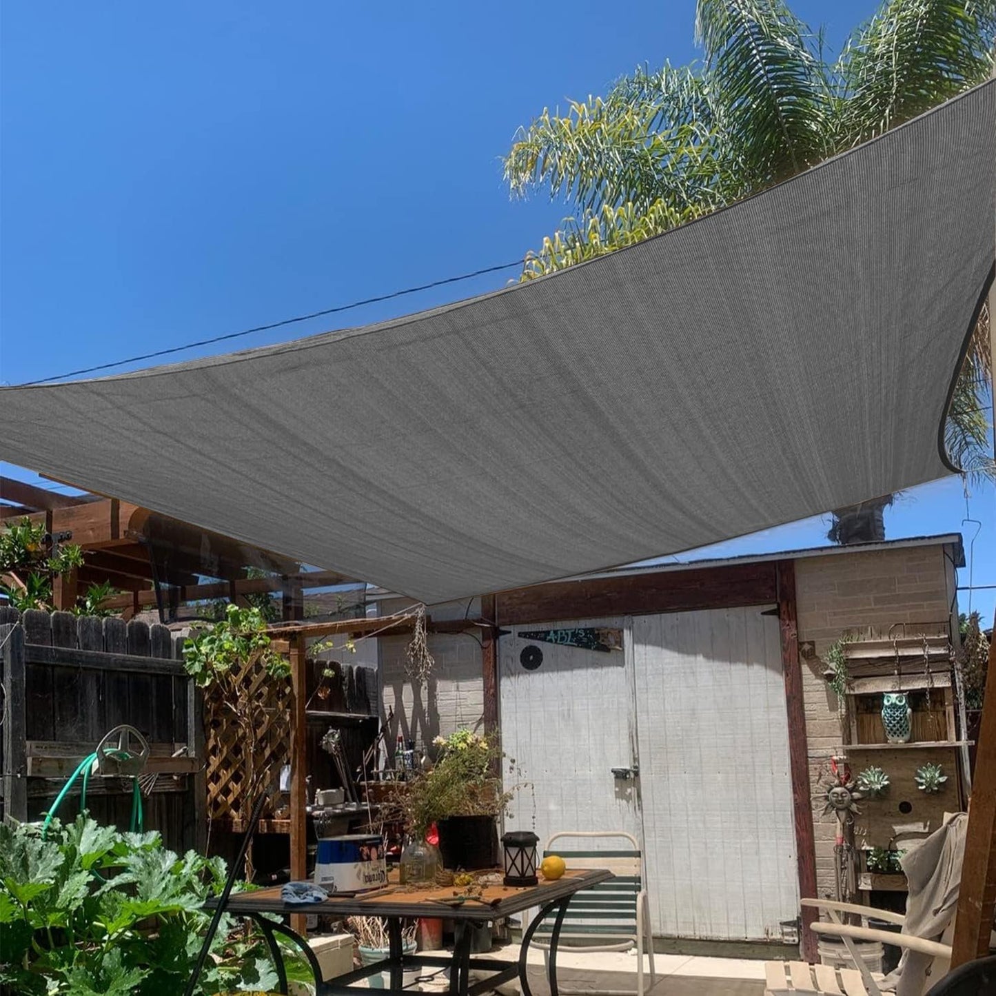 KANAGAWA 10'X16' Dark Gray Custom Size Sun Shade Sail Rectangle UV Block Canopy Cover for Patio Backyard Lawn Garden Outdoor (Customized Available)