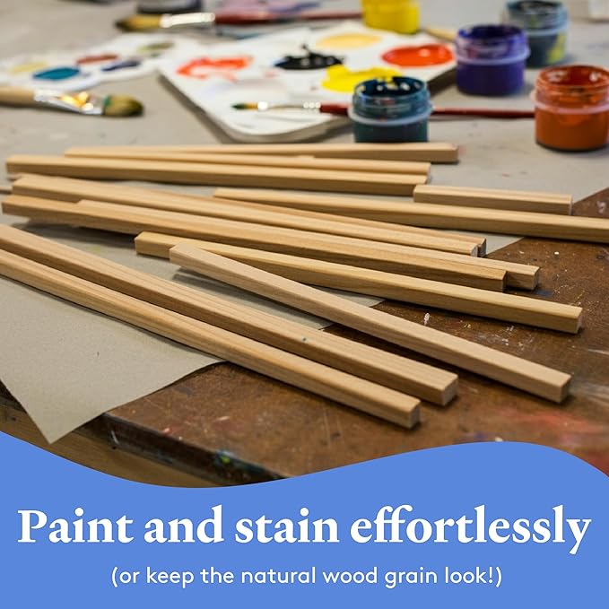 DIY Wooden Square Dowel Rod 1/4-inch x 36 Pack of 5 Hobby Wood Sticks for Crafts, Wood Trim & Architecture Model Making, by Woodpeckers
