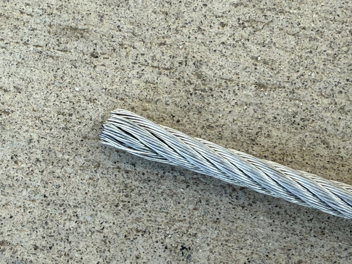 Sandbaggy 3/16" x 50 ft Galvanized Braided Steel Cable w/Looped End (7x19 Wire Rope) (10, Silver, 3/16" x 50 ft)