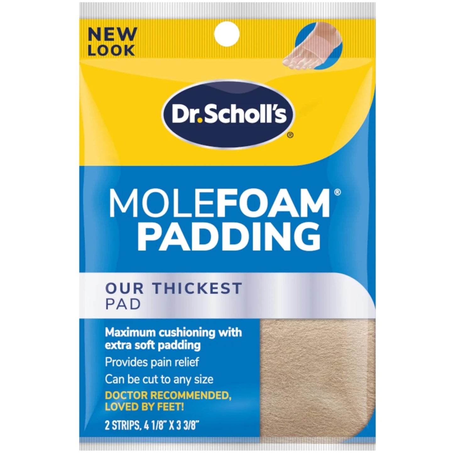 Dr. Scholls Dr. Scholls Molefoam Padding, 2 each (Pack of 2) - Packaging May Vary