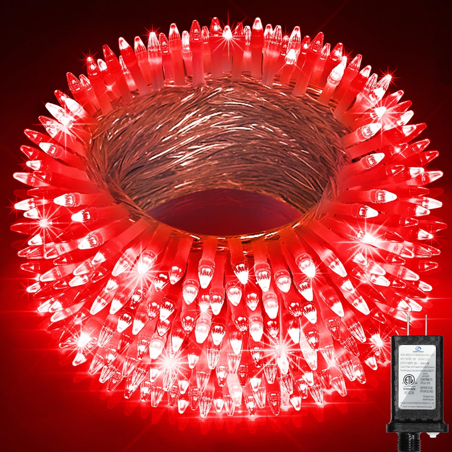 Xikengshq 750 Led Christmas Lights Outdoor Use  246Ft 8 Lighting Modes Fairy Lights For Outside  Christmas Tree Lights Outdoor Ip44 Waterproof For Xmas Patio Yard Fence Deck Balcony Garden Decor Red