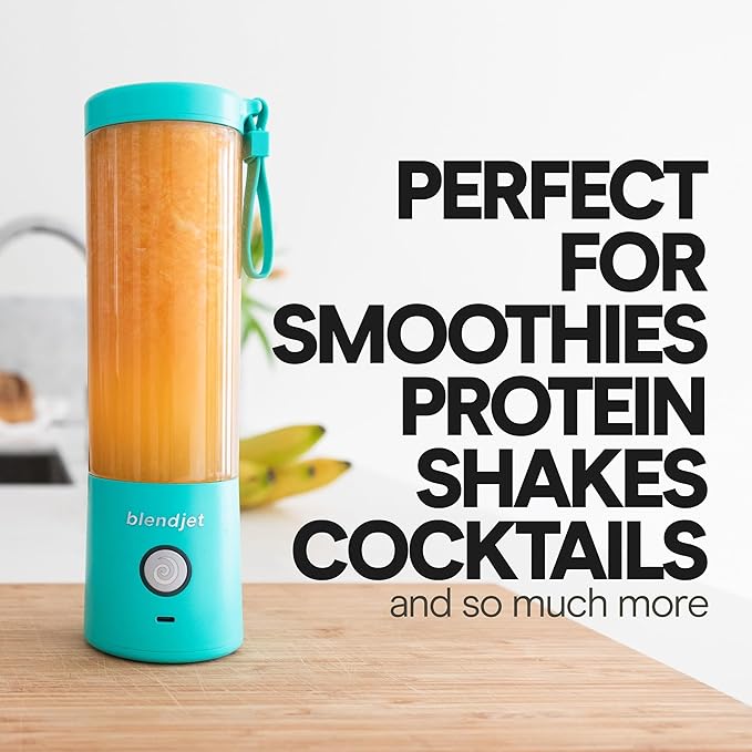 BlendJet 2 Portable Blender for Smoothies & Shakes - BlendJet Cordless Personal & Small Blender, USB-C Rechargeable & Self Cleaning - (Mint, 20 oz.)