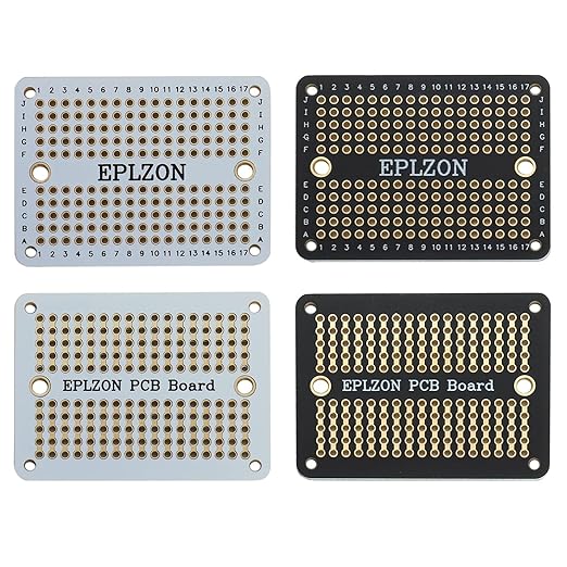 Solderable Breadboard Mini PCB Board Gold-Plated Solder Breadboard for DIY Electronics Projects Apply to Arduino Soldering Projects 2.0"x1.5" Mixed Color(Pack of 6 Pcs)