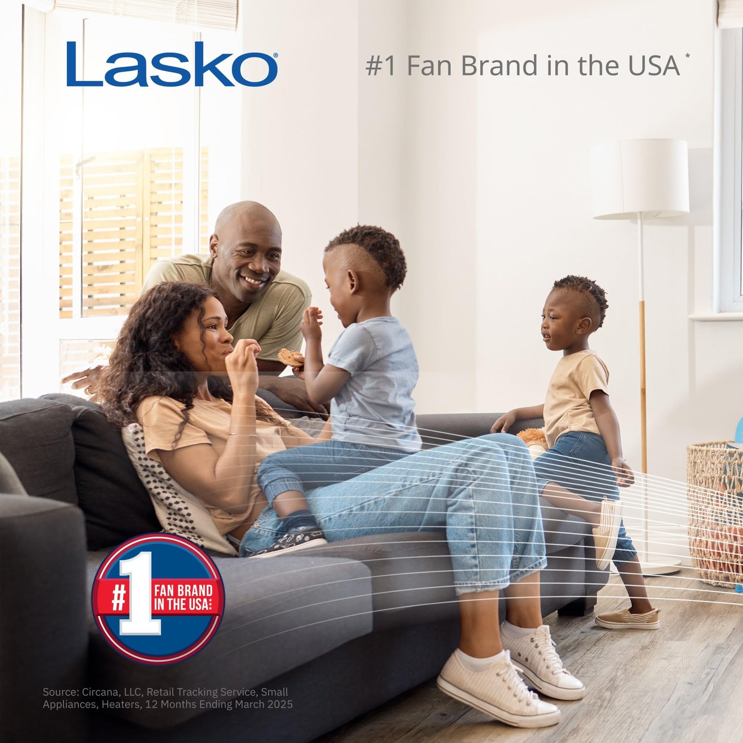 Lasko Oscillating Pedestal Fan, Thermostat, Adjustable Height, Remote Control, Timer, 4 Speeds, For Bedroom, Living Room, Office