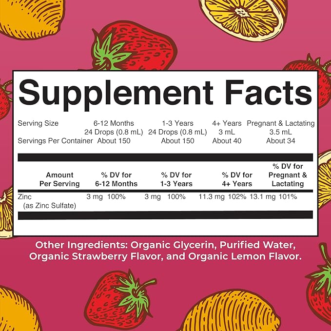 Mary Ruth's Organic Strawberry Lemon Ionic Zinc, 4 FZ