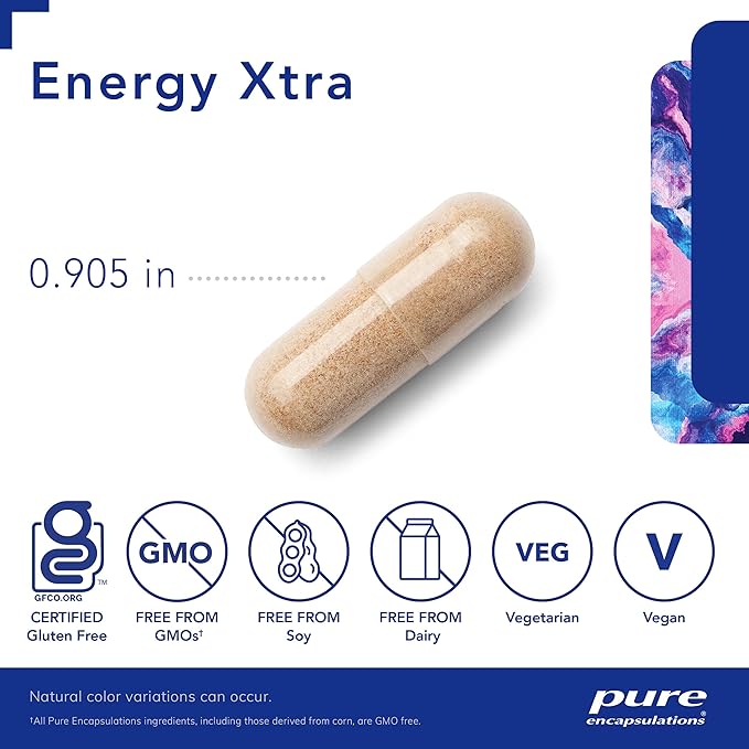 Pure Encapsulations Energy Xtra | Adaptogen Formula for Stamina* | 120 Capsules