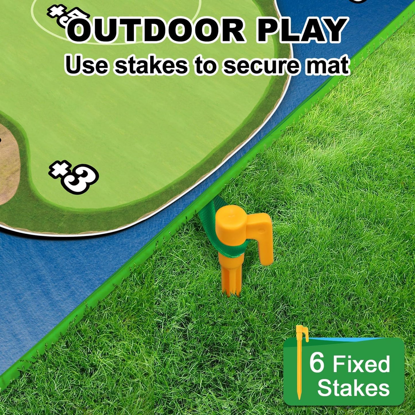 TOY Life Golf Chipping Game Set –Golf Sticky Battle Mat with 20 Sticky Balls & Hitting Mat, Fun Backyard Chip Game for Adults & Kids, Indoor/Outdoor Play