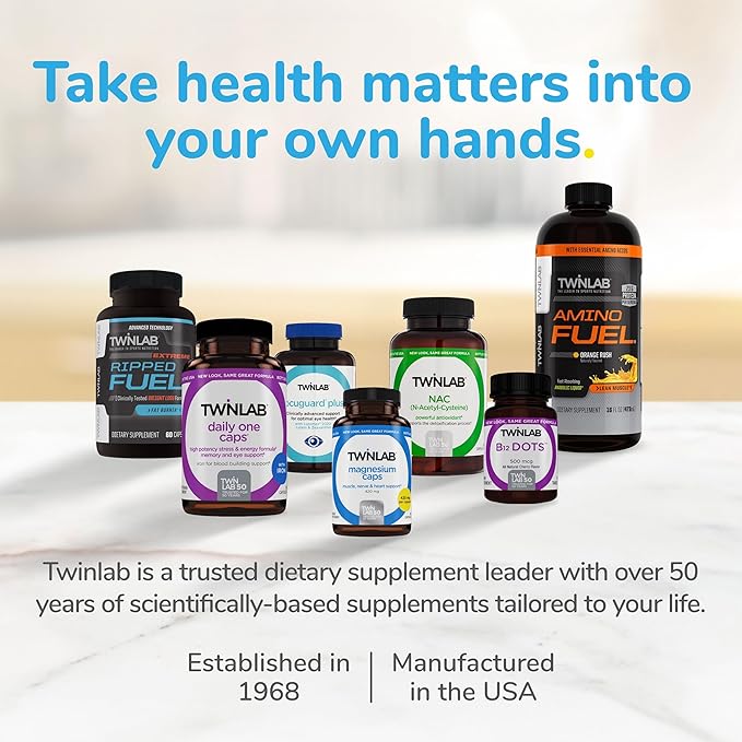 Twinlab Stress B-Complex Caps - Energy Support Supplement with Vitamin B12 and B6-250 Capsules