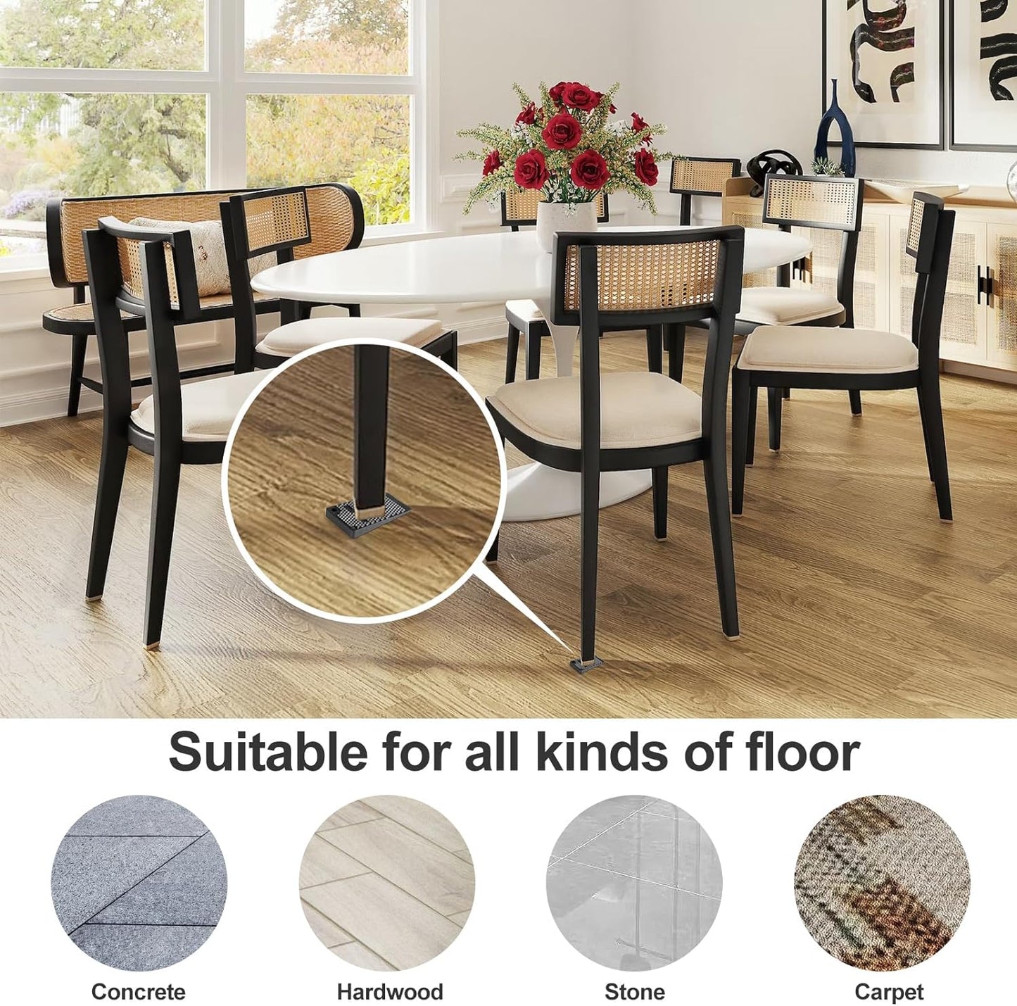 40 Pack Furniture Levelers Pads, Flexible Rubber Table Leveling Shims for Home Improvement - Level Wedges,Cabinet Shims、Chair Shims、Table Leg Leveler, Waterproof Non-Slip, Stackable