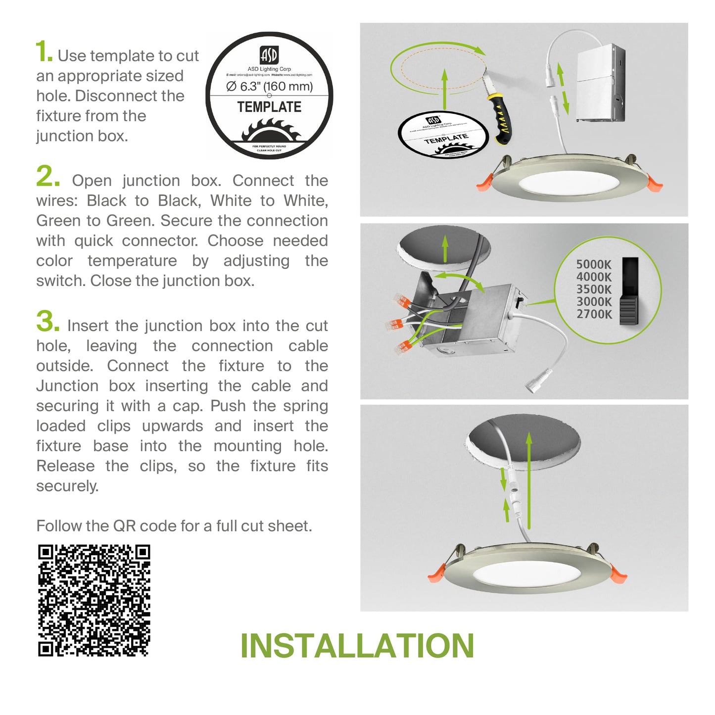 Asd 6 Pack Led Recessed Lighting 6 Inch 12W  5 Cct 2700K-5000K Cri90+  Ic Rated Ultra Thin Dimmable Ceiling Lights With J Box  Canless Wafer Downlight  Round Slim Panel Light  Energy Star Etl  Nickel