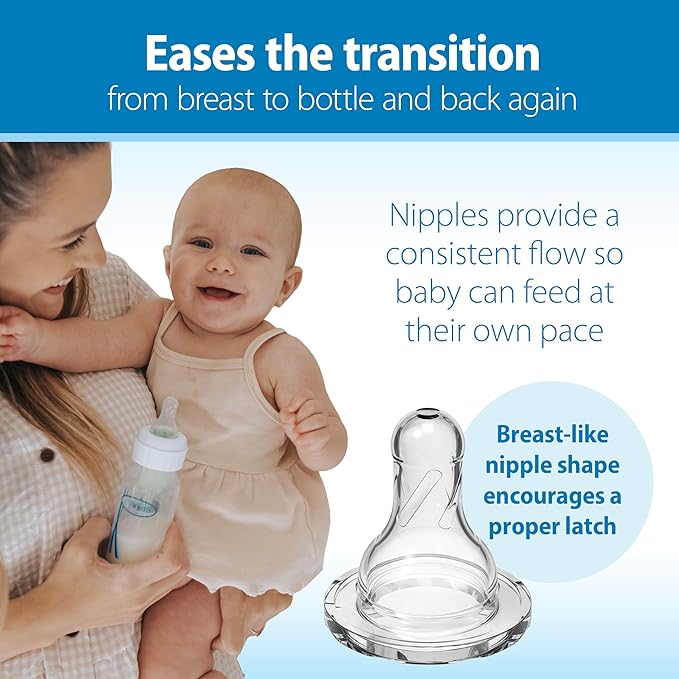 Dr. Brown's Natural Flow Anti-Colic Options+Narrow 8oz/250mL Baby Bottle + Lovey Gift Set with Level 1 Slow Flow Nipples, Pink