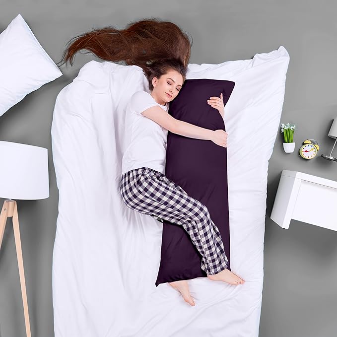 Utopia Bedding Full Body Pillow for Adults (Purple, 20 x 54 Inch), Long Pillow for Sleeping, Large Pillow Insert for Side Sleepers