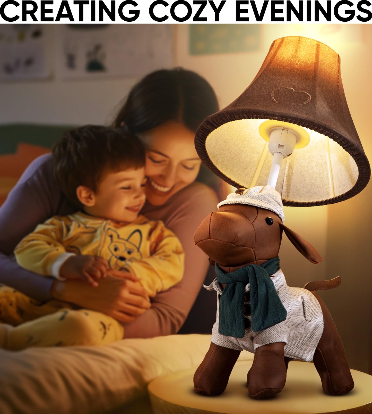 Dog Kids Lamp For Boys Bedroom - 20  Animal Lamp For Kids Room - Cute Christmas Gifts  Birthday Gifts For All Ages: Toddler Girls  Children  Grandkids 3 4 5 And Up Years Old  Sister Brother  Sibling