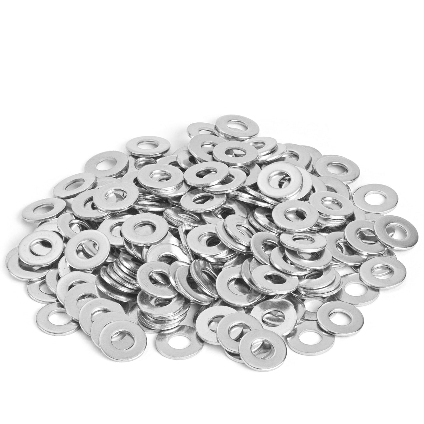 Kirphealy 100Pcs Flat Washers for Screws, 1/4" Small Washer, Premium 18-8 (304) Stainless Steel Washers for Bolts, Anti-Rust, Heavy Duty Washers Set-Industry-Widely Used