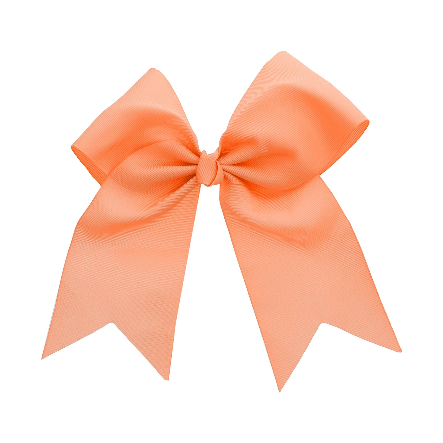 Light Peach Jumbo Bow Clip with Tails for Girls