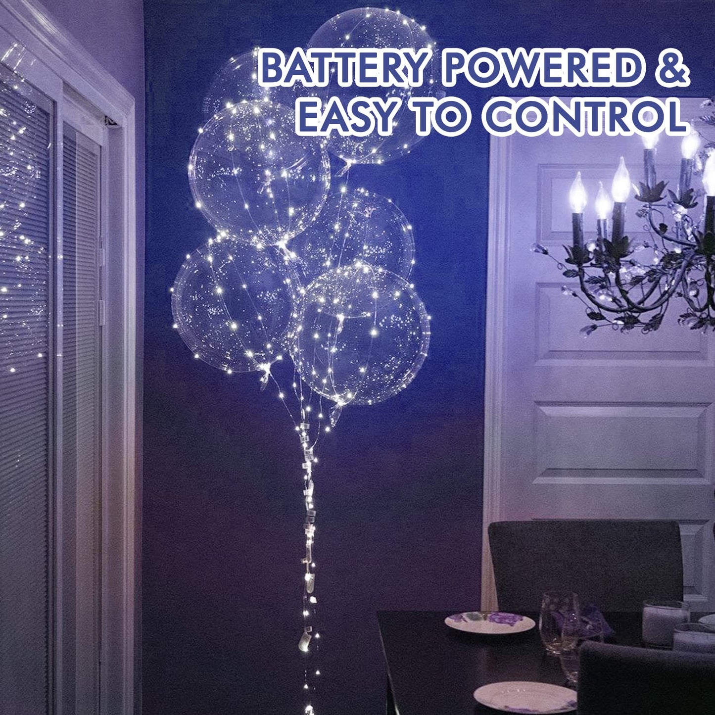 Bexdir 12 Pack Fairy Lights, 7FT 20LED Waterproof Silver Wire, Battery Operated, Blue, Copper for Home Decor, Parties, Weddings