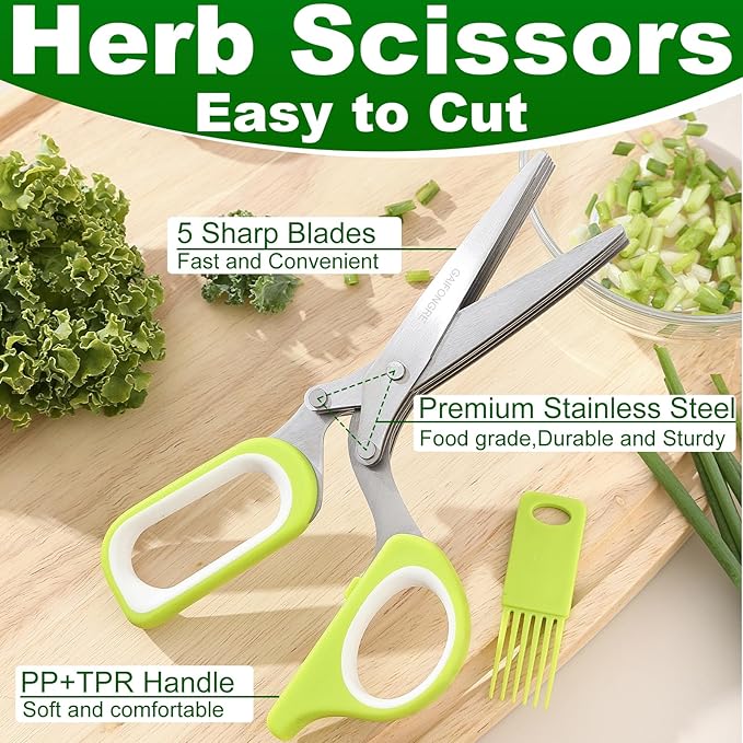 Heavy Duty Poultry Shears 2pcs Set, Kitchen Shears for Food, All Purpose, Chicken, Meat, Herb Salad Scissors for Chicken Turkey, Dishwasher Safe