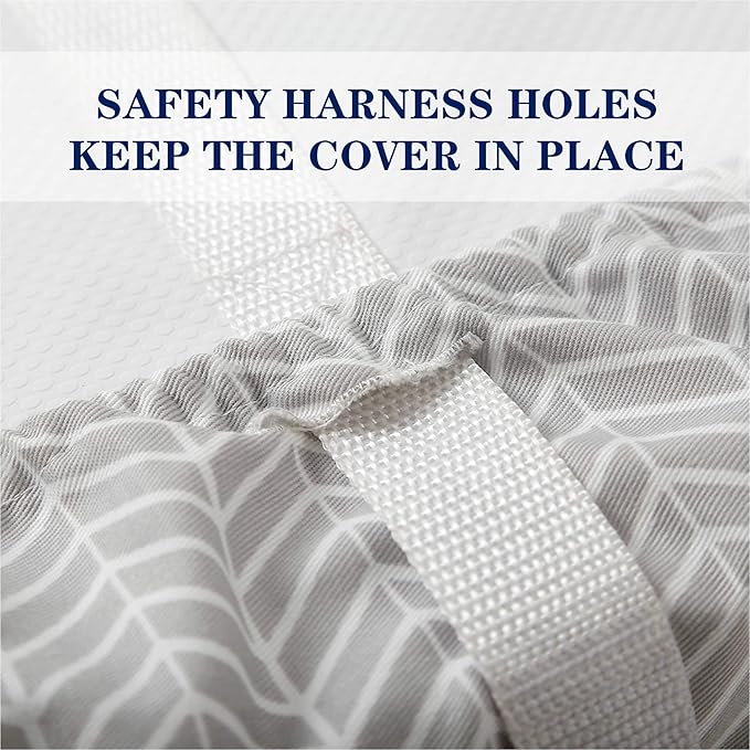 Changing Pad Cover 2 Pack, Comfort Fleece Changing Table Cover Boys Girls, Ultra Soft Breathable 32"/34''x16 Changing Pad Sheets - Blue Stars & Grey Stripe